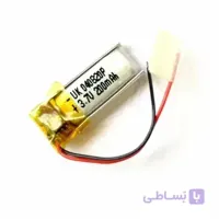 باتری هدفون بلوتوث لیتیومی تک سل 3.7V 200mAh دارای برد محافظ باطری کیفیت بالا 040820p 3.7v 200mah high quality battery