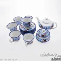 سرویس چای خوری 16 پارچه چینی مدل شطرنجی