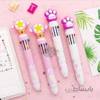 خودکار 6 رنگ طرح پنجه گربه