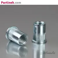 مهره پرچی گرد بدون لبه سایز M3 ا Partineh.com