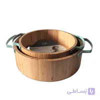 ست کاسه سرو دسته دار بامبو اولالا دو عددی