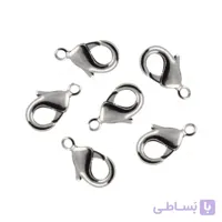 قفل دستبند طوطی نقره ای استیل بسته 2 عددی