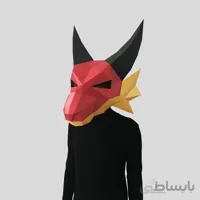 ماسک صورت اوریگامی اژدها