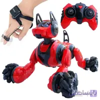 ربات اسباب بازی سگ هوشمند با دو کنترل دستی و مچی در سه رنگ مدل Stunt RC Robot Dog 666-800A