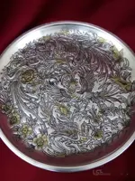 بشقاب قلمزنی برنجی کد ۱۰۳۲۹