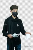 تصویر نوجوان مشکی پوش