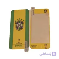 محافظ پشت و رو ضد خش پرچم تیم ملی برزیل مناسب برای گوشی موبایل اپل ایفون 5 / 5s / se