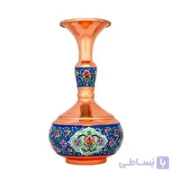 گلدان شکم دار مس و پرداز