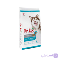 غذای خشک سگ بالغ رفلکس با طعم ماهی و برنج Reflex adult dog food with salmon & rice وزن ۳ کیلوگرم