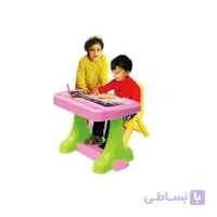 میز تحریر و صندلی سبز رنگ کودک مانی