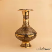 گلدان برنجی میناکاری طرح تاج مدل ماتکی