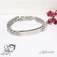 دستبند رولکس پلاک دار مردانه کد 5044