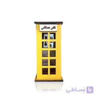 ماکت چوبی باجه تلفن ارتفاع 7 سانتی متر