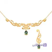 نیم ست طلا زنانه طرح اسلیمی کد XS123