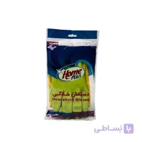دستکش خانگی سایز بزرگ هوم پلاس کارتن 12 عددی