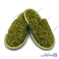 دمپایی حوله بهار سبز لجنی