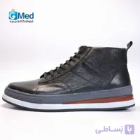 نیم بوت چرم مردانه پاتکان طب مدل ماکرون Macron – رنگ مشکی