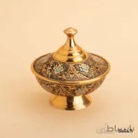قندان برنجی میناکاری مدل دالیا