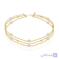 دستبند طلا زنانه با مروارید و گوی البرنادو کد XB720
