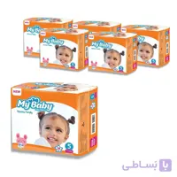 پوشک سری خانواده شاد سایز 5 مای بیبی - بسته 28 عددی ا My Baby Happy Family Baby Diaper - Size 5 Pack of 28