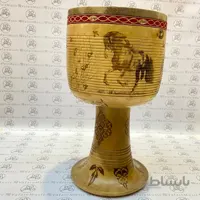 تنبک سوخته کاری طرح اسب دهنه ۲۵
