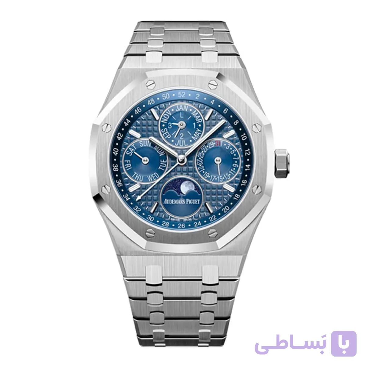 ساعت مچی مردانه ای پی سورمه ای مدل Audemars Piguet Royal OAK