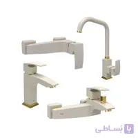 ست شیرآلات شودر مدل باواریا شیری طلا