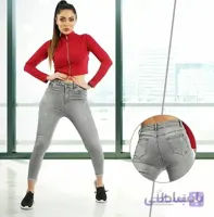 شلوار جین طوسی سوپرکش ترک قد 85 و 90