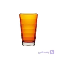 لیوان شیشه ای نارنجی ۳۰۰ میلی لیتری ویو لئوناردو بسته 6عددی