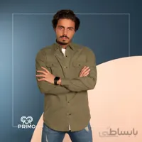 پیراهن کتان مردانه مدل آستین بلند ساده 236403