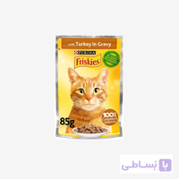 پوچ گربه فریسکیز طعم بوقلمون 85 گرمی
