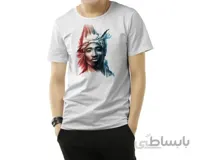 تیشرت سفید طرح 2pac