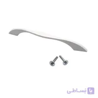 دستگیره کابینت دو پیچ سفید فلزی مدل G280 طول 22 سانتی‌متر