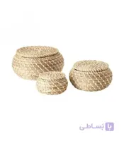 سبد حصیری ایکیا مدل FRYKEN بسته 3 تایی