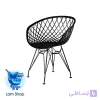 صندلی بامبو پایه ایفلی فلز BA530 بنیزان (آبکاری)