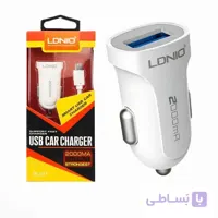 شارژر فندکی LDNIO DL-C17 2A+کابل USB-C