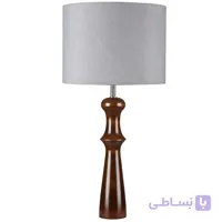 آباژور رومیزی چوبی چشمه نور مدل MT7063/F-T شید طوسی