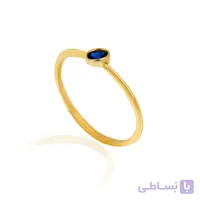 انگشتر طلا زنانه طرح تک نگین کد CR427