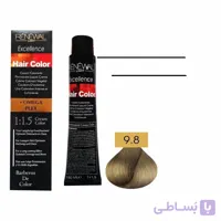 رنگ مو رنوال 9.8 بلوند زیتونی خیلی روشن