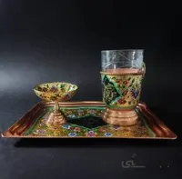 ست چایخوری تکنفره مس و پرداز کد ۱۰۲۲۳۱