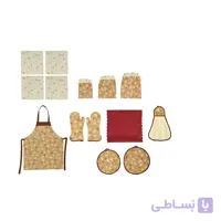 سرویس آشپزخانه 22 تکه رزین تاژ چاپی طرح پر