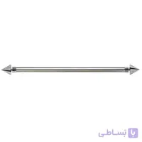 چوب پرده مدل قپه نیزه ایی طول 300 سانتیمتر - سقفی / کروم