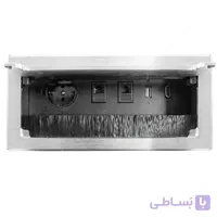 پریز برق توکار با درب آرامبند مشکی فانتونی مدل N329 ا Fantoni N329 Power outlet