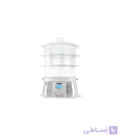 بخارپز سه طبقه سفید عرشیا مدل FS110-2199