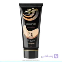 کرم ضد آفتاب کرم پودری spf40 بژروشن مناسب پوست چرب و حساس فیتو وان