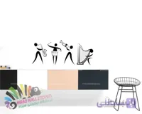 استیکر ارکستر موسیقی Music Orchestra Wallstickers کد h987