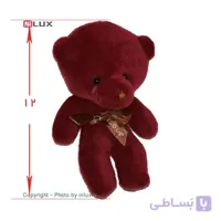 عروسک آویز مدل خرس زرشکی ارتفاع 12 سانتی متر