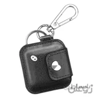 Fintie Case with Carabiner Keychain for Tile Mate، Tile Pro، Tile Sport، Tile Style Key Finder Phone Finder، Cover Anti-Scratch Vegan چرم پوشش محافظ پوست با بلندگو قطع ، سیاه
