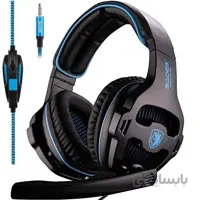 هدفون مدل SA-810 برند Sades مخصوص گیمینگ و دورگوشی استریو مجهز به میکروفون و سیستم حذف نویز.