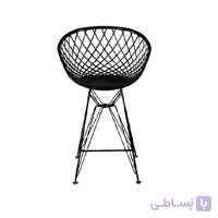 صندلی بامبو پایه بلند درختی فلز BA660 بنیزان (آبکاری)